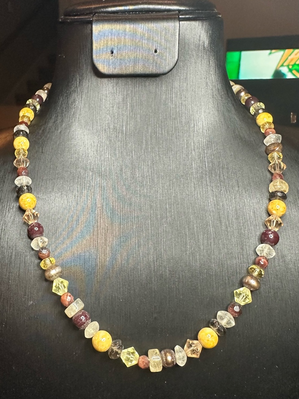 Handcrafted Multicolor Bead Necklace with 925 clasp